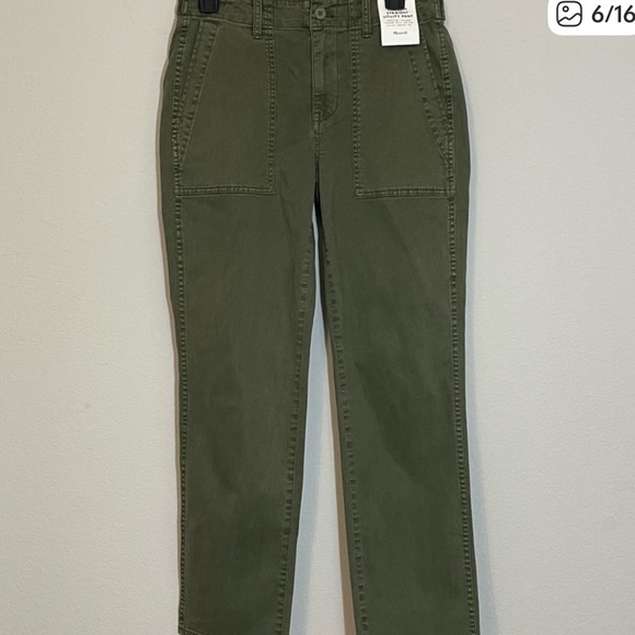 Madewell The Slim Straight Utility Pant in Garment Dye 26 new - Picture 8 of 10